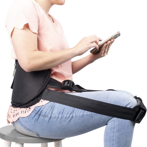 Portable posture support Belt (Full Black color)